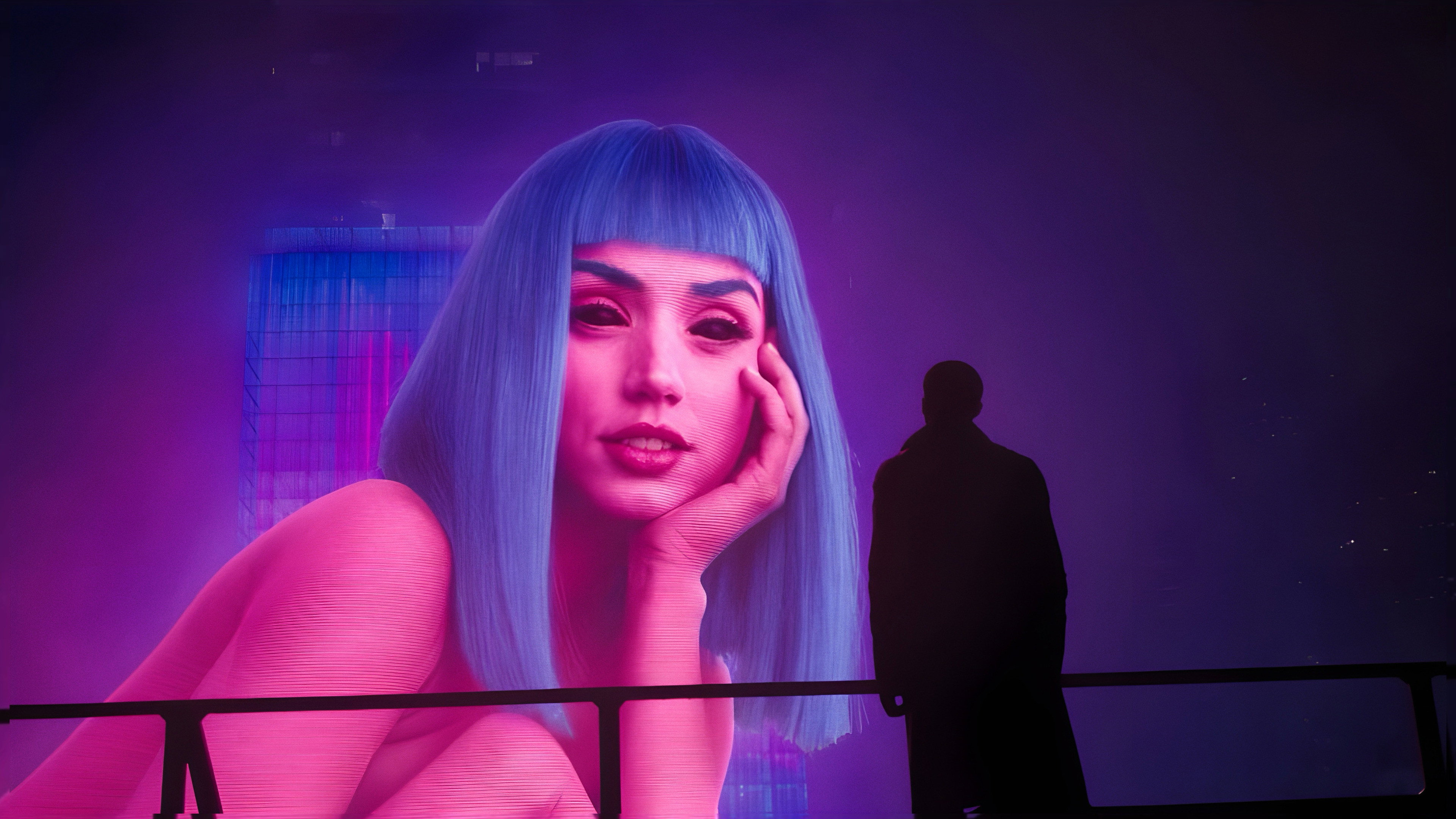 A moody, high-contrast shot of a minimalist LA mansion at dusk, with a shadowy figure holding a vinyl record visible through a sliding glass door, blending the slick aesthetic of a music video with the tension of a thriller